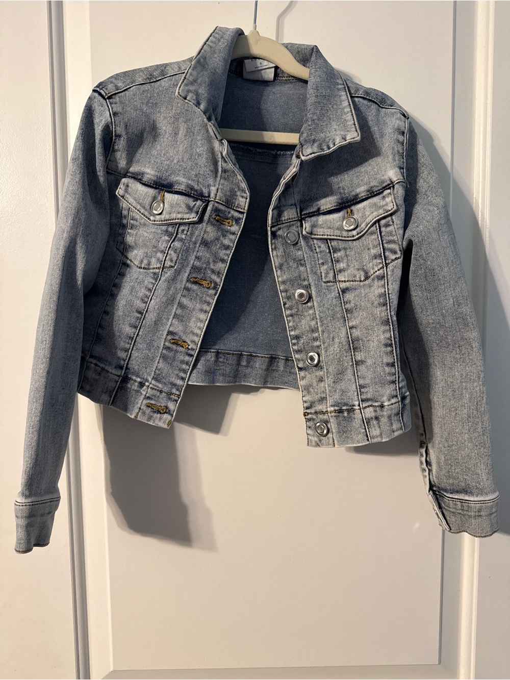 Self Esteem Light Wash Cropped Denim Jacket
